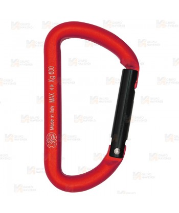 Mosquetón auxiliar de aluminio. No utilizar para escalada. 6kN