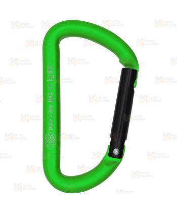 Mosquetón auxiliar de aluminio. No utilizar para escalada. 6kN