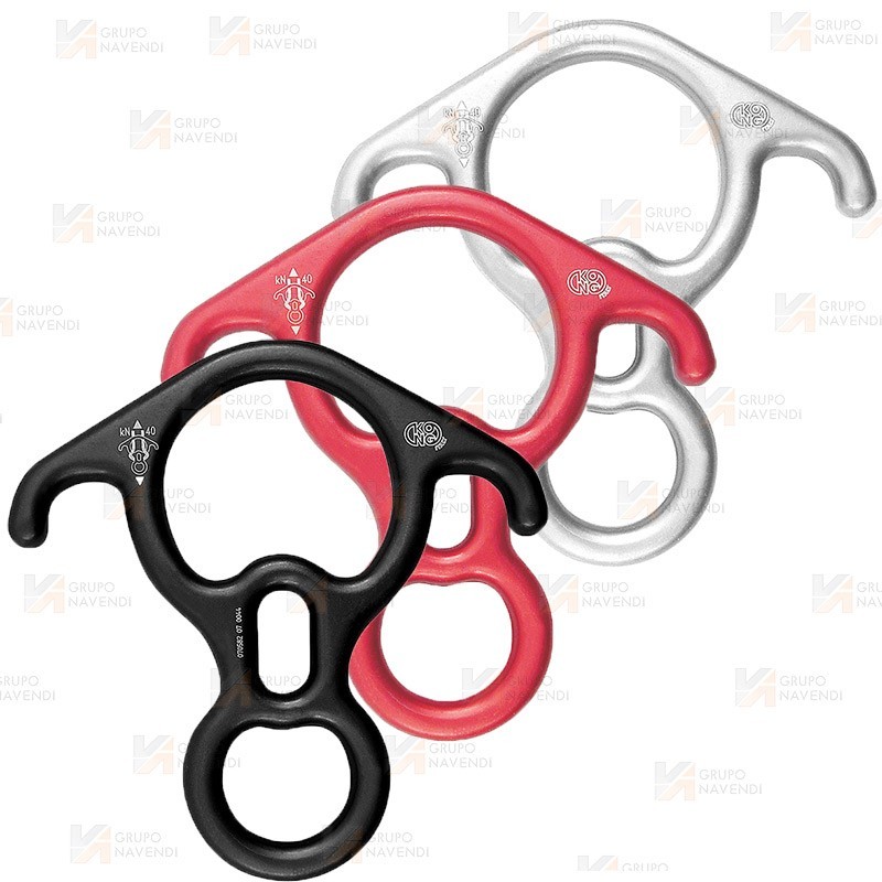 Descensor de aluminio tipo ocho con orejas