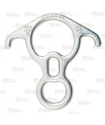 Descensor de acero inoxidable tipo ocho con orejas