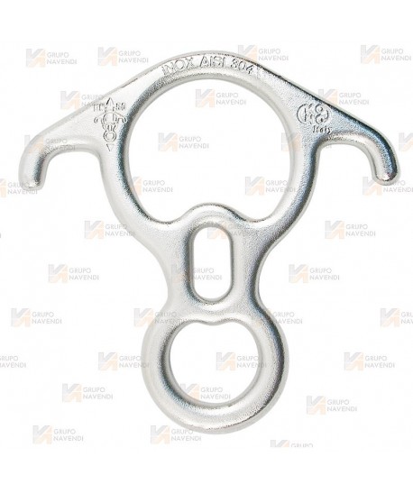 Descensor de acero inoxidable tipo ocho con orejas