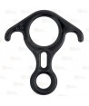 Descensor de aluminio tipo ocho con orejas color negro