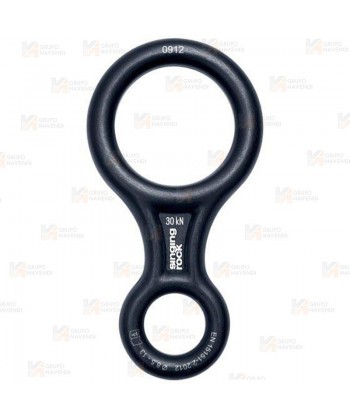 Descensor de aluminio tipo ocho (30kN) color negro mate