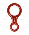 Descensor de aluminio tipo ocho (30kN) color rojo