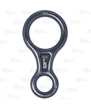 Descensor de aluminio tipo ocho (30kN) color negro