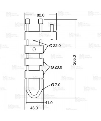 Descensor de aluminio para espeleología y barranquismo