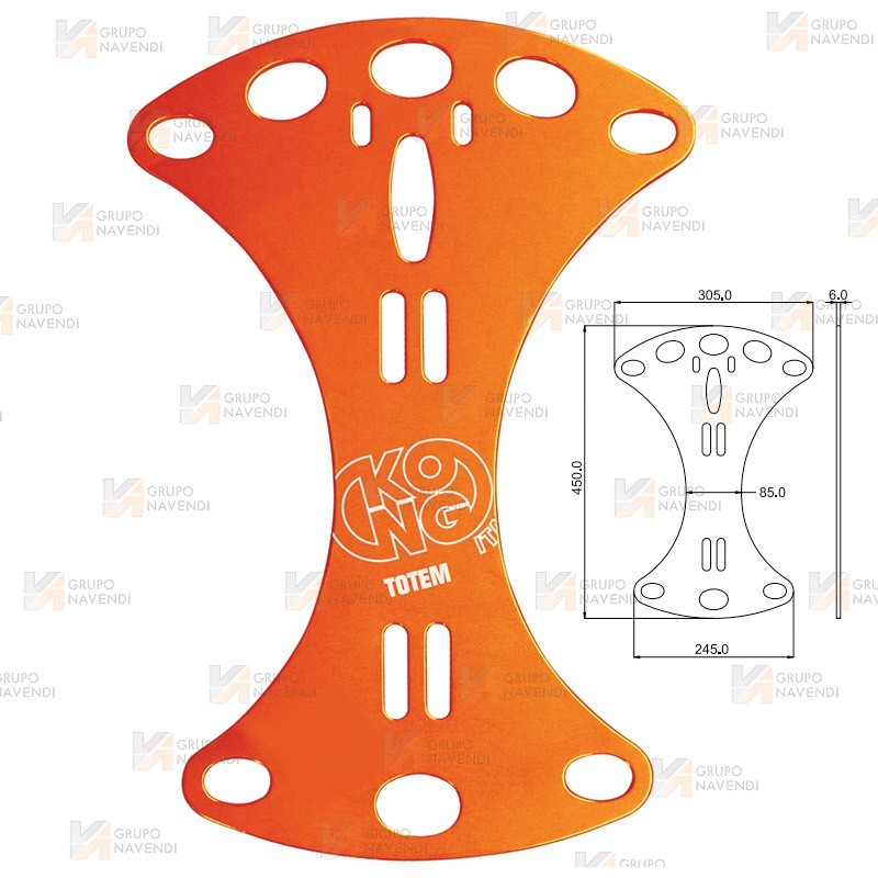 Placa de aluminio multiusos para escalada