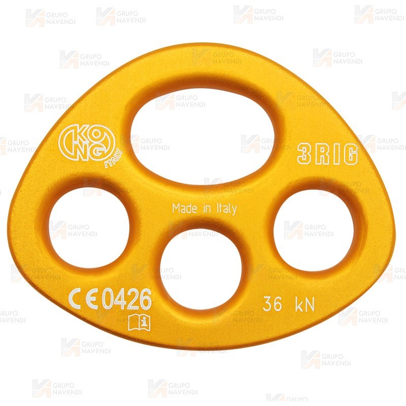 Placa multianclaje de 3 agujeros de aluminio (36 kN)