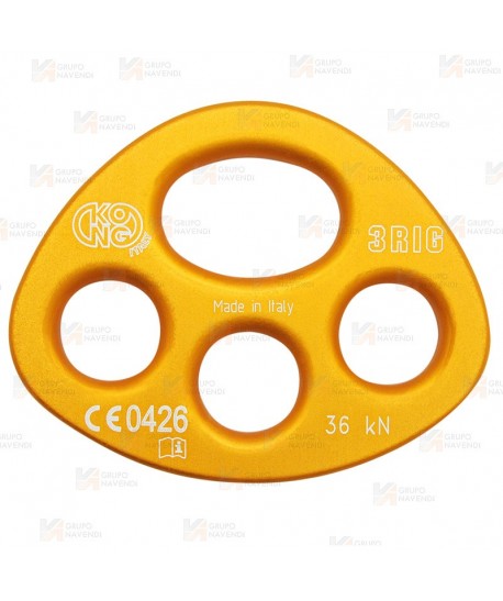 Placa multianclaje de 3 agujeros de aluminio (36 kN)