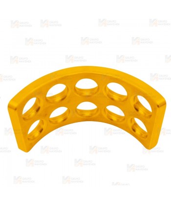 Placa multianclaje curva de 10 agujeros de aluminio (36 kN)