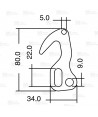 Gancho multi usos Fifi de aluminio para escalada