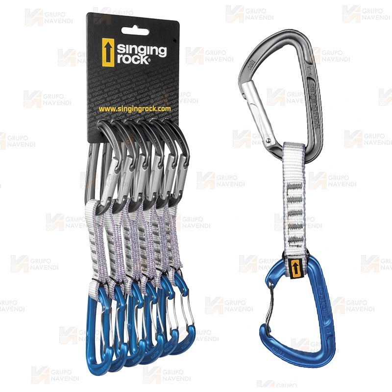 Pack de 6 cinta express mixta de 11 cm para escalada deportiva