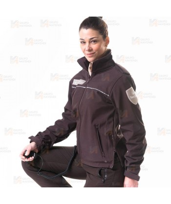 Chaqueta con tejido Softshell de triple capa para vigilante de seguridad