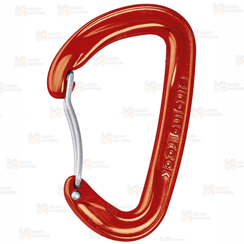 Mosquetón de aluminio con gatillo curvo de alambre (25 kN y 19 Ø)