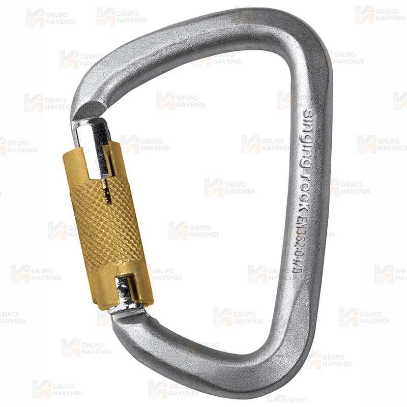 Mosquetón de acero con cierre automático Tri Lock (50 kN y 25 Ø)