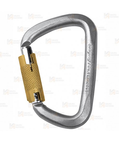 Mosquetón de acero con cierre automático Tri Lock (50 kN y 25 Ø)