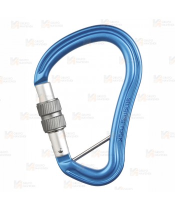 Mosquetón HMS de aluminio Screw Lock  (30 kN y 26 Ø) color azul