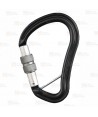 Mosquetón HMS de aluminio Screw Lock  (30 kN y 26 Ø) color negro