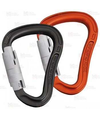 Mosquetón automático HMS de aluminio Tri-Lock  (23 kN y 22 Ø)