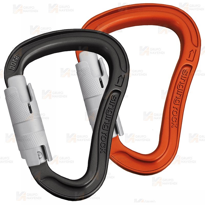 Mosquetón automático HMS de aluminio Tri-Lock  (23 kN y 22 Ø)