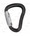 Mosquetón automático HMS de aluminio Tri-Lock  (23 kN y 22 Ø) color negro
