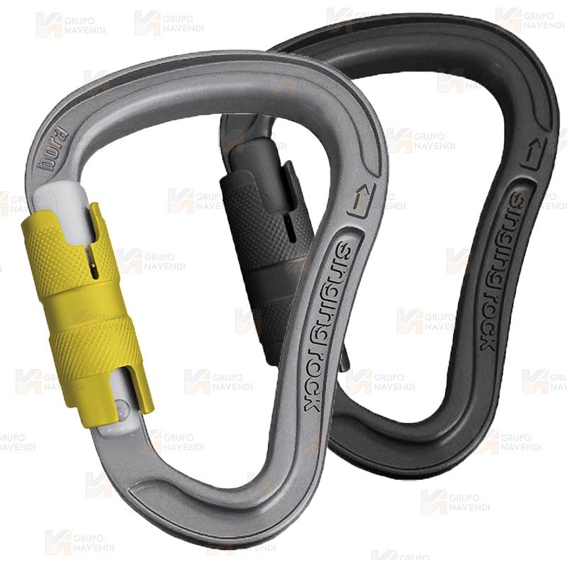 Mosquetón HMS tipo pera de aluminio Twist Lock  (23 kN y 22 Ø)