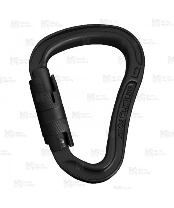 Mosquetón HMS tipo pera de aluminio Twist Lock  (23 kN y 22 Ø) color negro