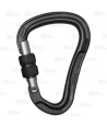 Mosquetón HMS tipo pera de aluminio Screw Lock  (23 kN y 22 Ø) color negro