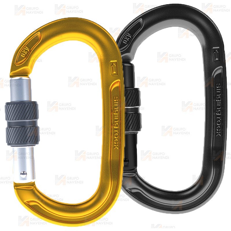 Mosquetón oval de aluminio con cierre rosca  Screw Lock  (26 kN y 21 Ø)
