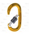 Mosquetón oval de aluminio con cierre rosca  Screw Lock  (26 kN y 21 Ø) color dorado