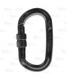 Mosquetón oval de aluminio con cierre rosca  Screw Lock  (26 kN y 21 Ø) color negro