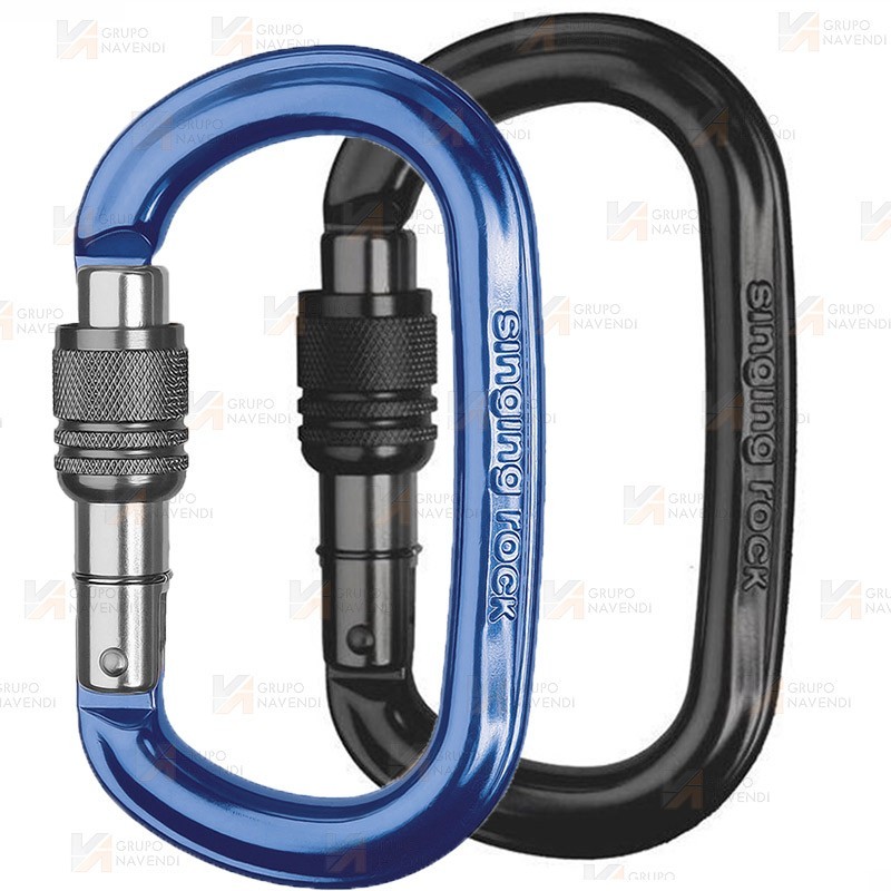 Mosquetón oval de aluminio con cierre rosca  Screw Lock  (26 kN y 21 Ø)
