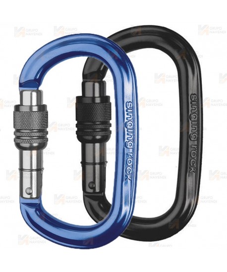 Mosquetón oval de aluminio con cierre rosca  Screw Lock  (26 kN y 21 Ø)