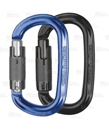 Mosquetón oval de aluminio de doble acción Twist Lock