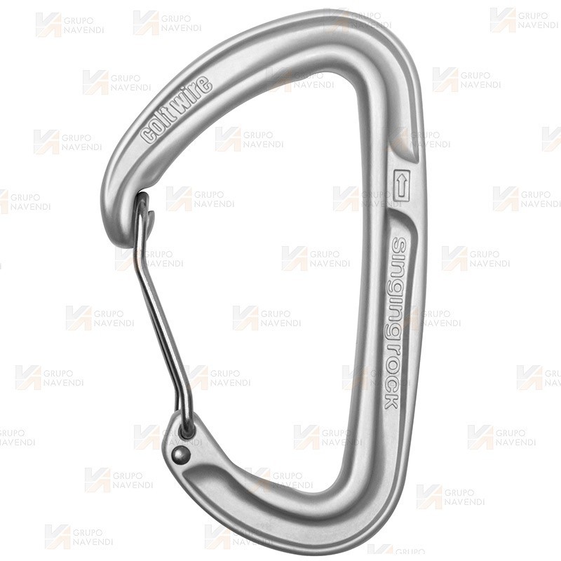 Mosquetón de aluminio con gatillo recto de alambre (26 kN y 22 Ø)