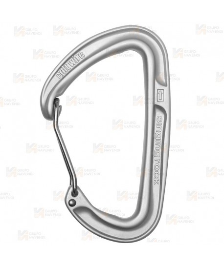 Mosquetón de aluminio con gatillo recto de alambre (26 kN y 22 Ø)