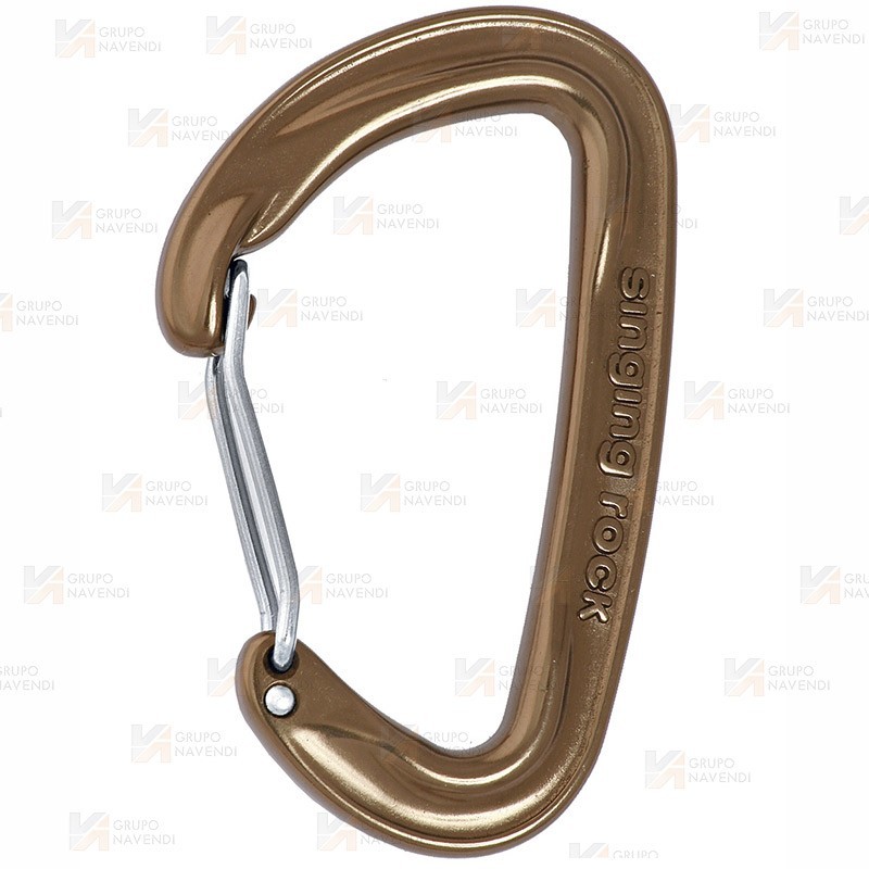 Mosquetón de aluminio con gatillo recto de alambre (25 kN y 19 Ø)