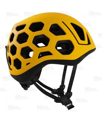 Casco HEX de Singing Rock para escalada, alpinismo color amarillo