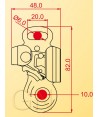 Bloqueador ventral de aluminio para ascenso