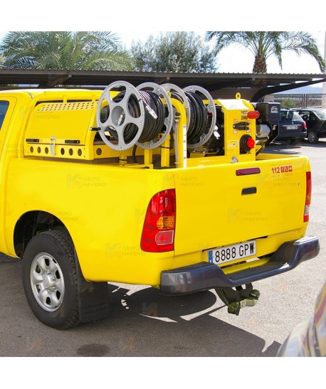 Bancada con motor Honda y bomba de 40 Bar y 50L/min (400 litros)