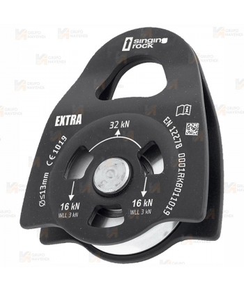 Polea grande para cuerdas hasta de 13 mm (32kN) color negro