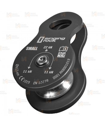 Polea pequeña para cuerdas hasta de 13 mm (32kN) color  negro