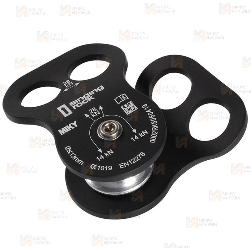 Polea simple con apertura para cuerdas hasta de 13 mm (28kN)