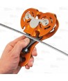 Polea para tirolinas de cuerda y cable