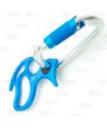 Kit  de descensor asegurador con conector para barranquismo Oka de Kong color azul