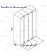 Taquillas metálica de una puerta de 50 x 180 cm