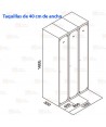 Taquillas metálica de una puerta de 50 x 180 cm