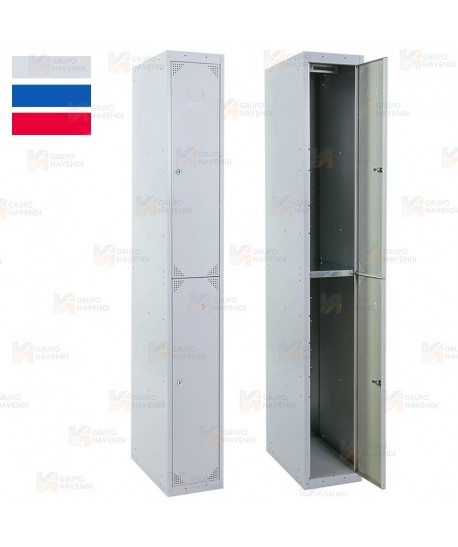 Taquilla metálica de dos puertas (Un módulo)