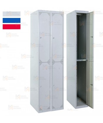 Taquilla metálica de dos puertas (Dos módulos)