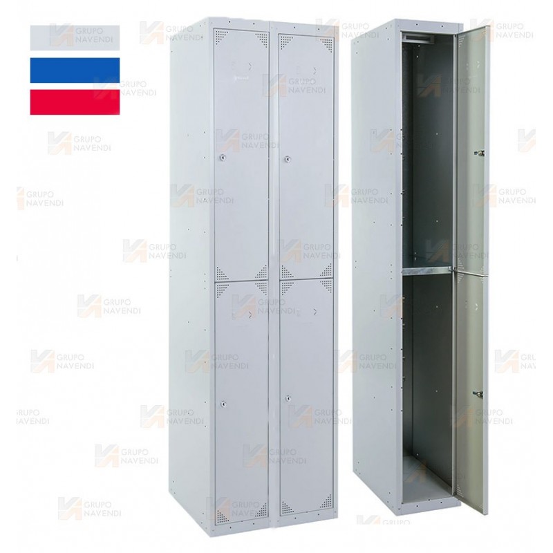 Taquilla metálica de dos puertas (Dos módulos)